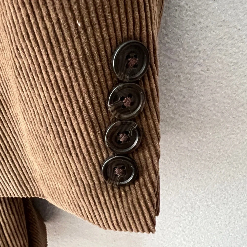 Saddlebred Corduroy Blazer Men 50R Brown Vintage Academic Professional